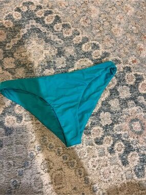 RVCA Teal Bikini Bottom - Solid Swim Brief
